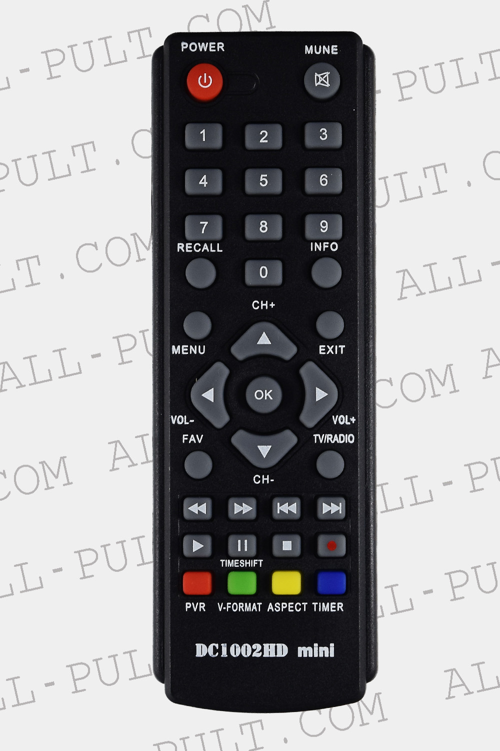 Пульт для DVB-T2 тюнера D-Color DC1002HD mini, фото