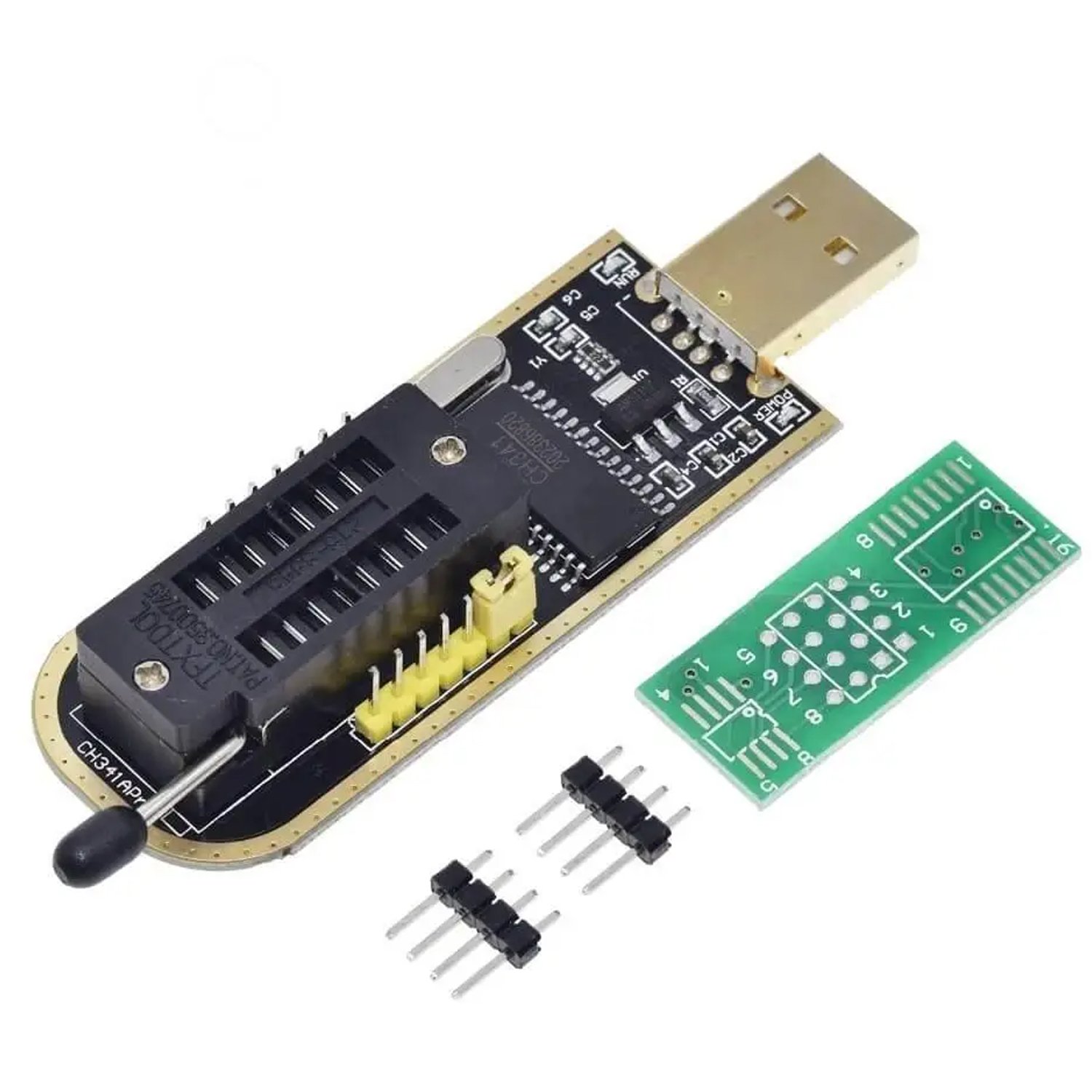 USB программатор CH341B для EEPROM и FLASH микросхем 24, 25 серий, фото