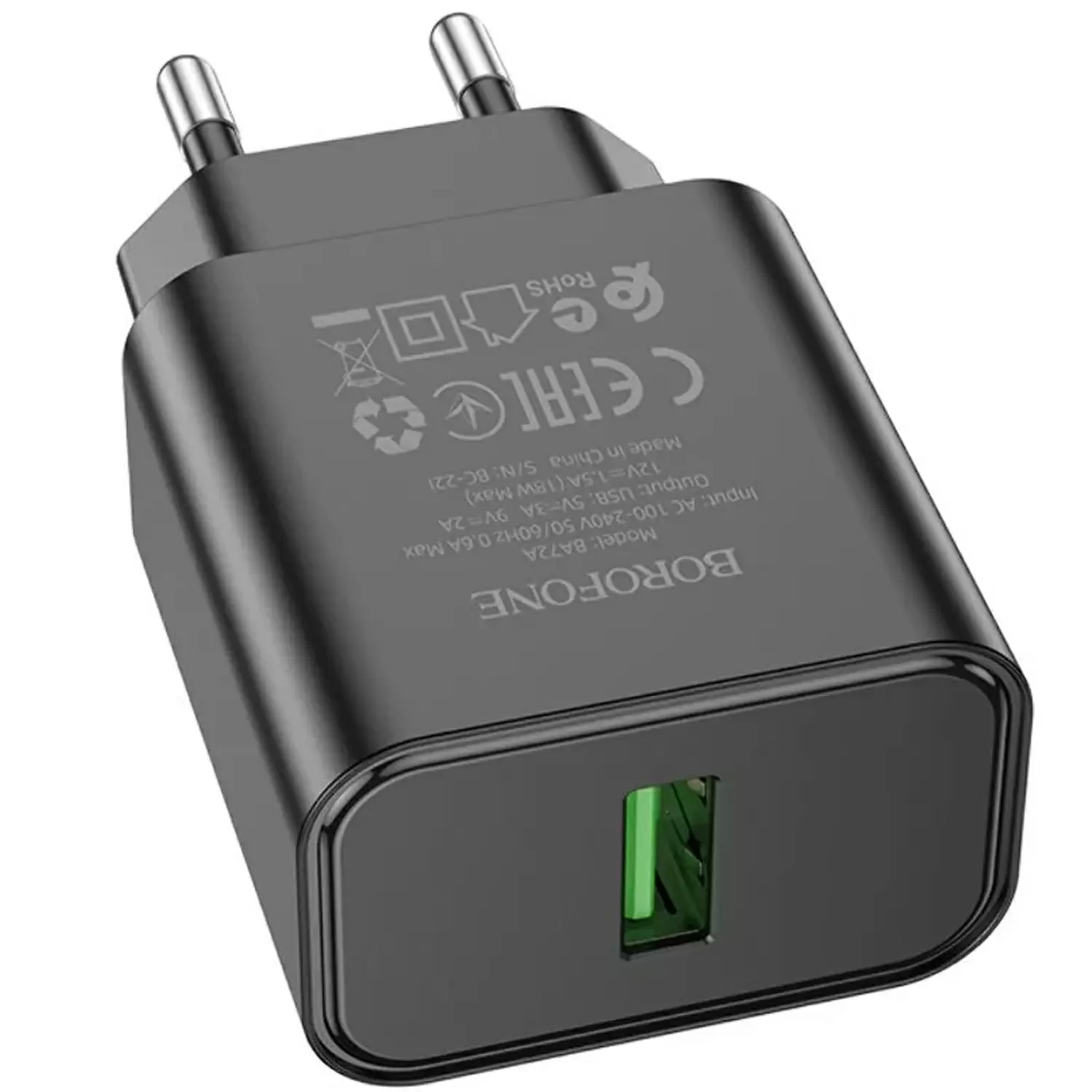 Купить Сетевое зарядное устройство для Borofone BA72A 18w QC3.0 по низкой цене