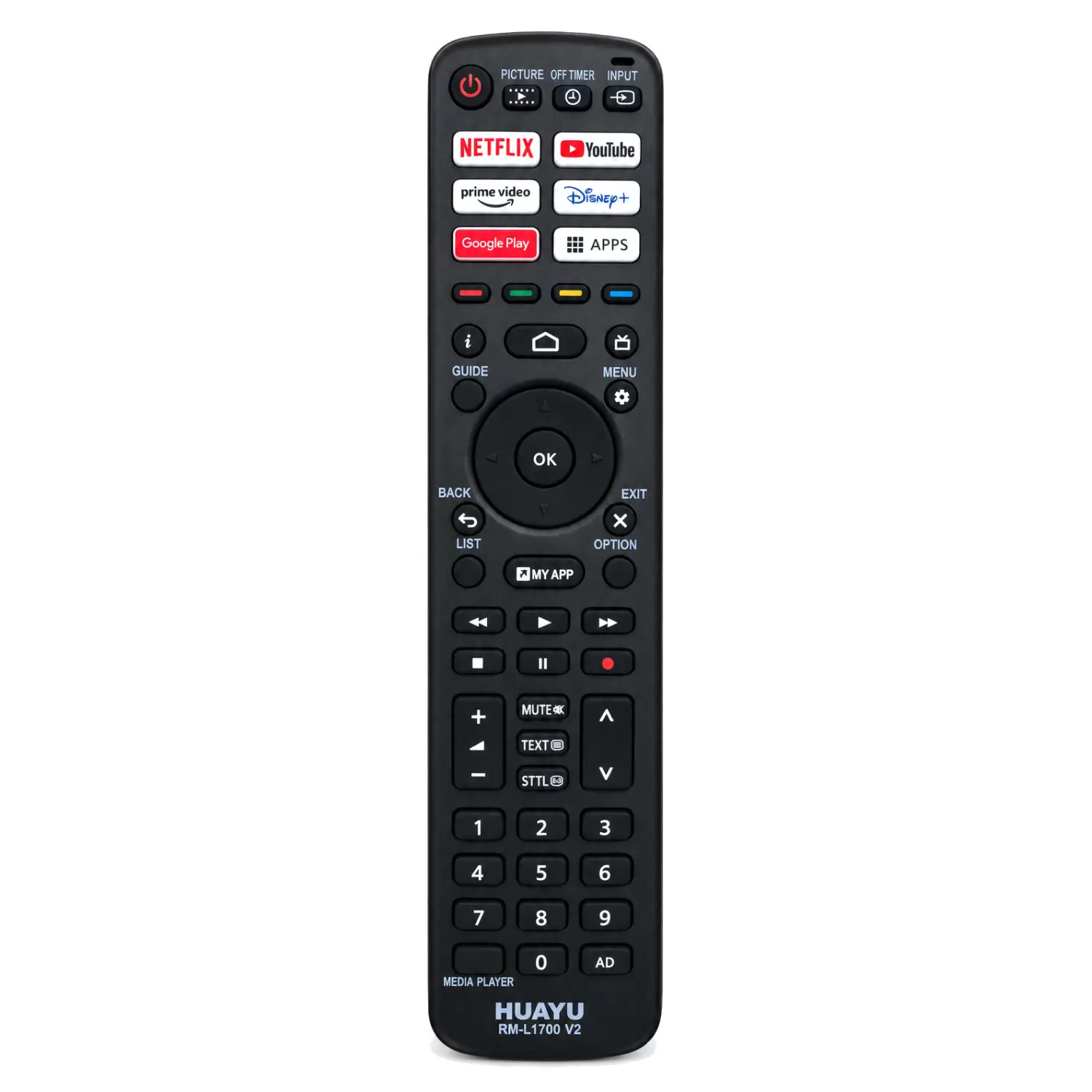 Купить Универсальный пульт для телевизора Panasonic HUAYU RM-L1700 V2 по низкой цене
