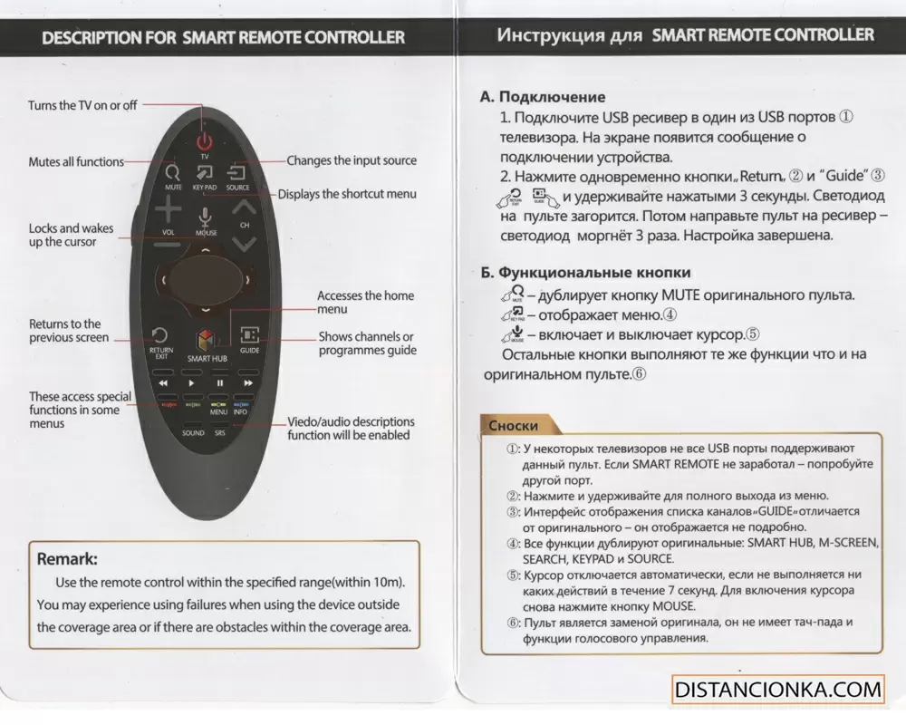 фото товара Универсальный пульт для телевизора Samsung SR-7557 (Аэромышь)