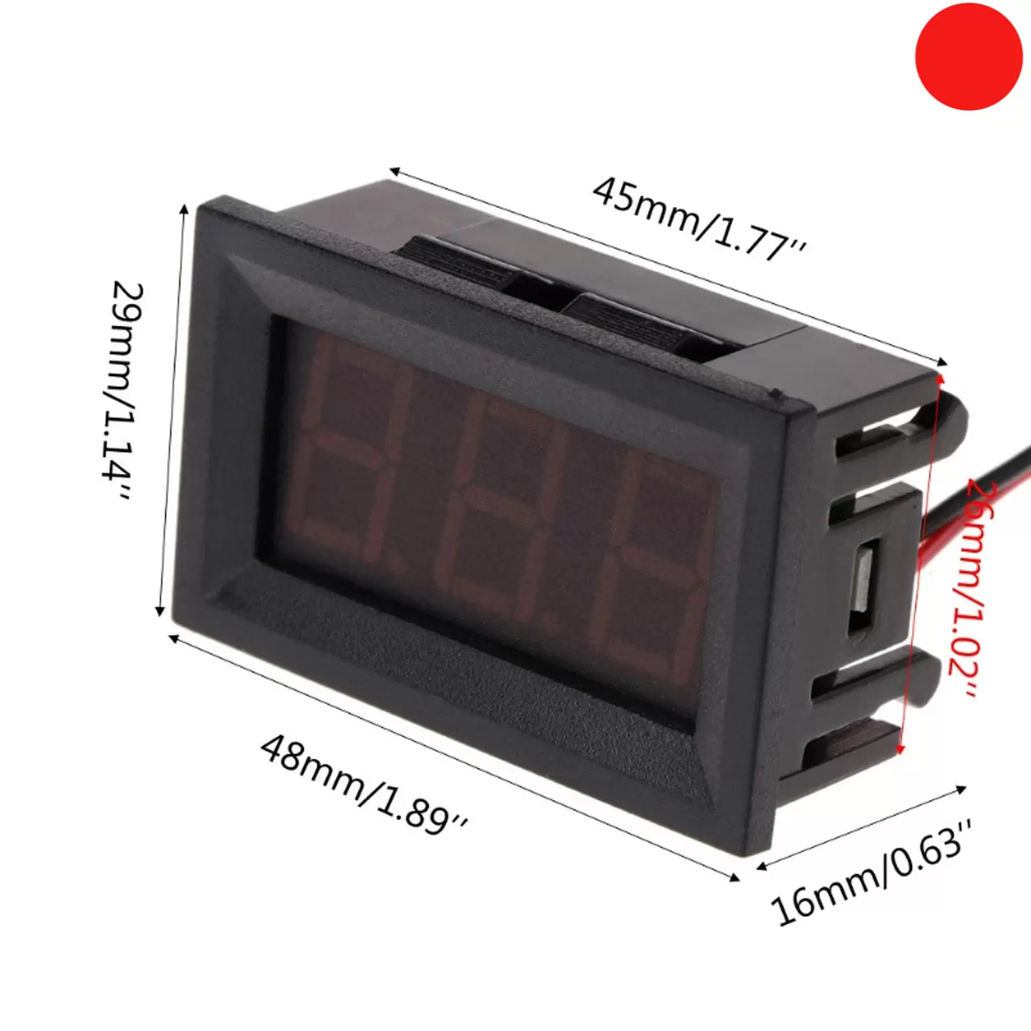 Купить Вольтметр Цифровой DC 4,5-30v 0.56 (Красный) по низкой цене