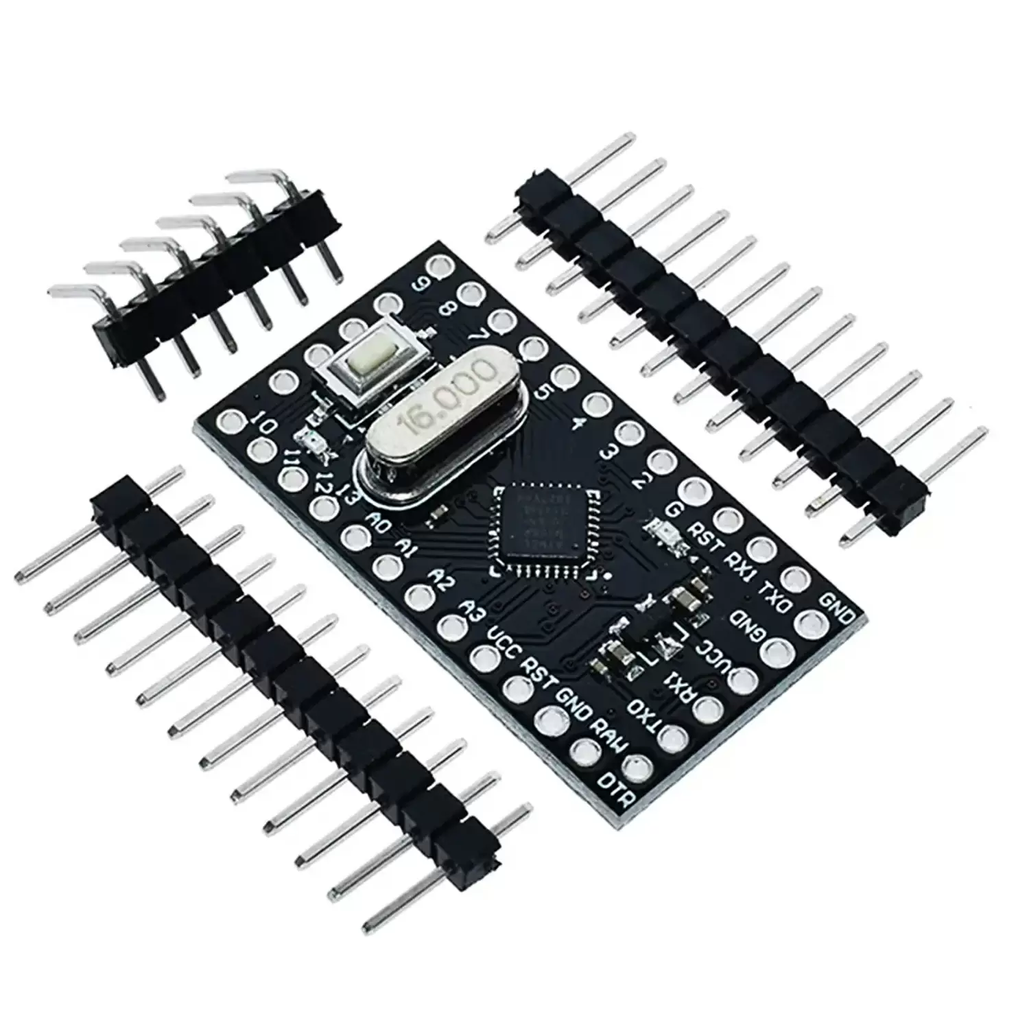 Купить Arduino Pro Mini ATMEGA168 (black PCB) Uпит=5,0VDC, F=16Мгц по низкой цене