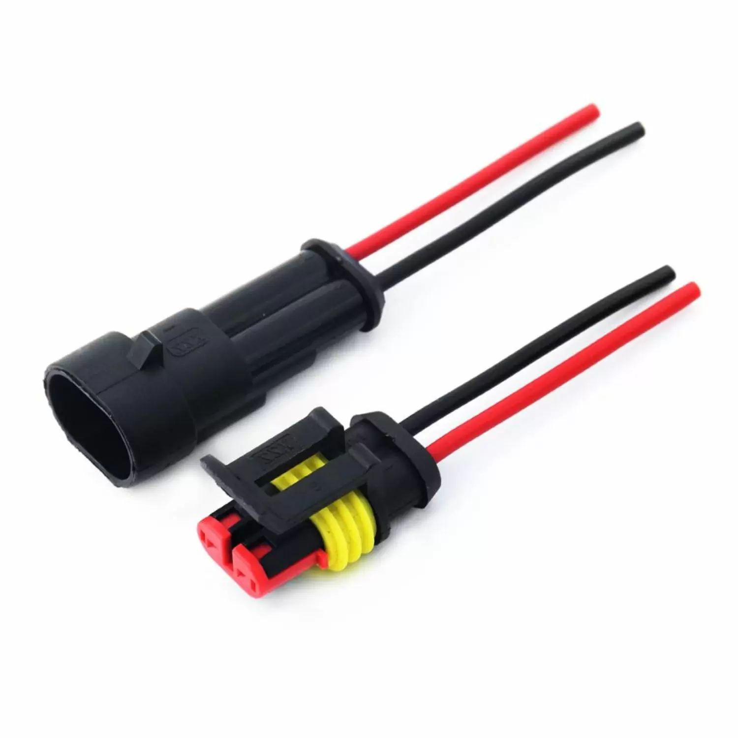 Купить Разъем 2P водозащищённый под провод 18AWG по низкой цене