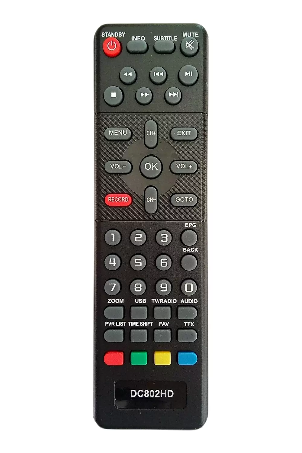 Купить Пульт для DVB-T2 тюнера D-Color DC802HD по низкой цене