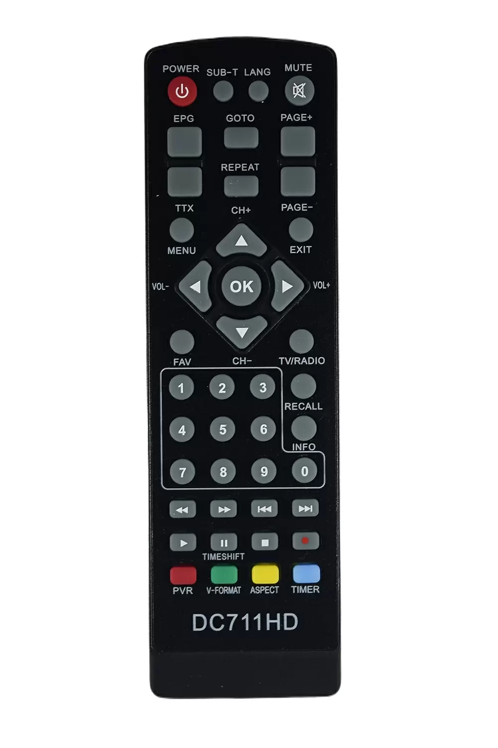 Купить Пульт для DVB-T2 тюнера D-Color DC711HD по низкой цене