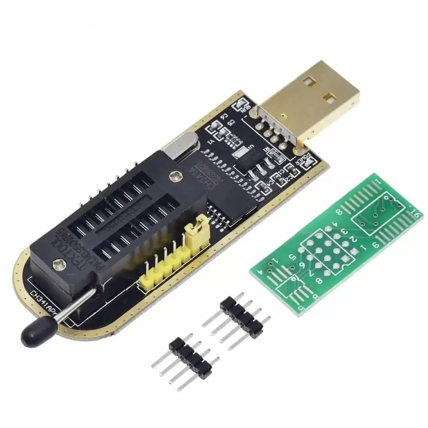 Купить USB программатор CH341A для EEPROM и FLASH микросхем 24, 25 серий по низкой цене