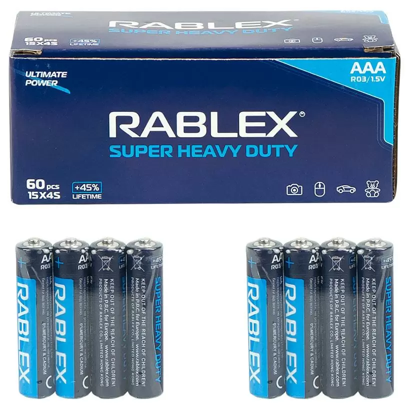фото товара Батарейка Rablex R03 AAA Super Heavy Duty 1.5V