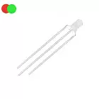 Светодиод 3мм красный+зелёный общий катод