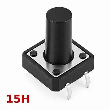 Купить Кнопка тактовая 12x12x 15 мм по низкой цене