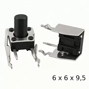 Купить Кнопка тактовая 6x6x 9.5 мм угловая по низкой цене