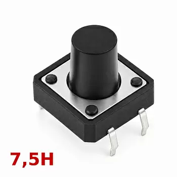Купить Кнопка тактовая 12x12x 7.5 мм по низкой цене