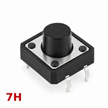 Купить Кнопка тактовая 12x12x 7 мм по низкой цене