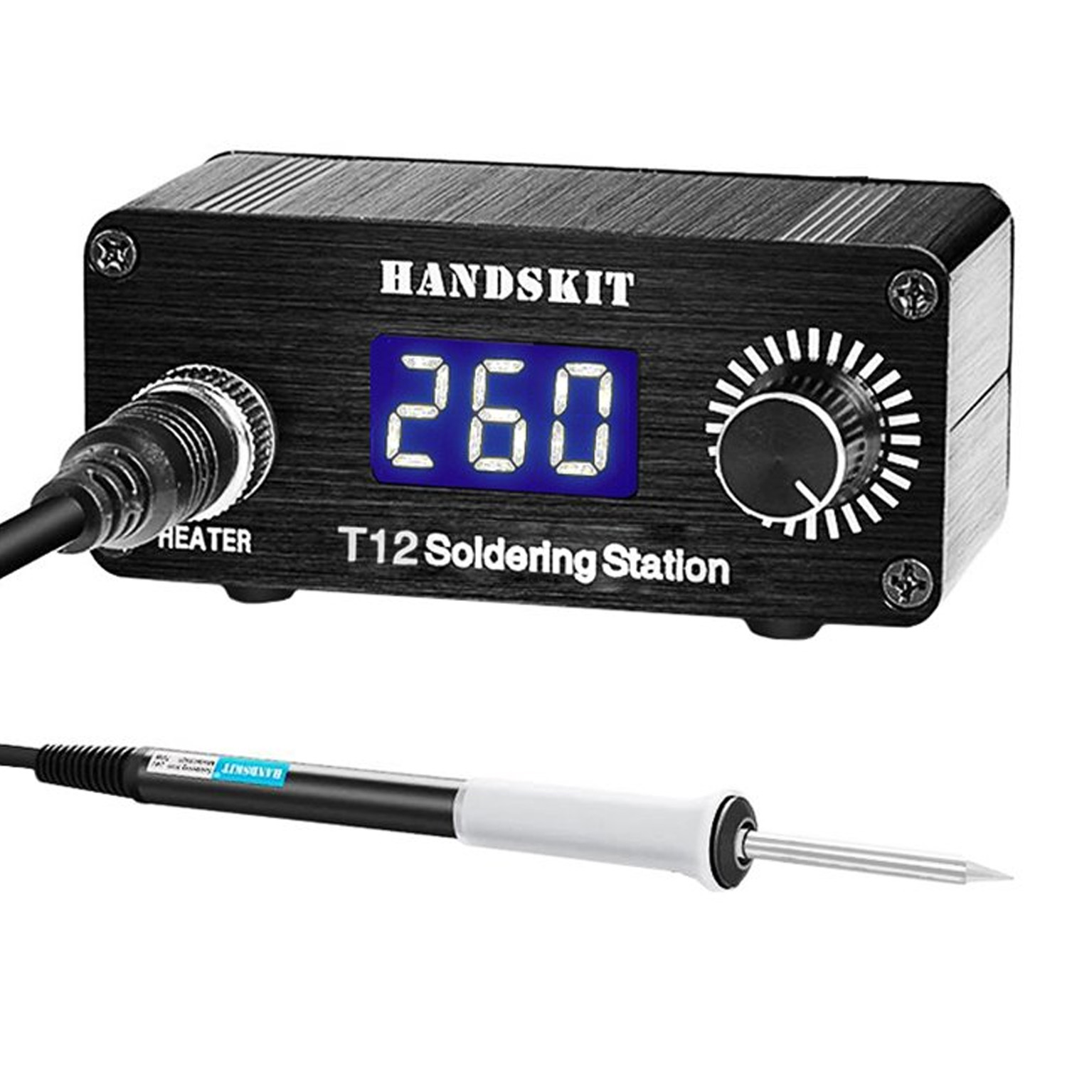 Купить Паяльная станция HandsKit T12C Led, для жал T12, 72Вт, 220В, 200-450C, DC12-24V, с блоком питания по низкой цене