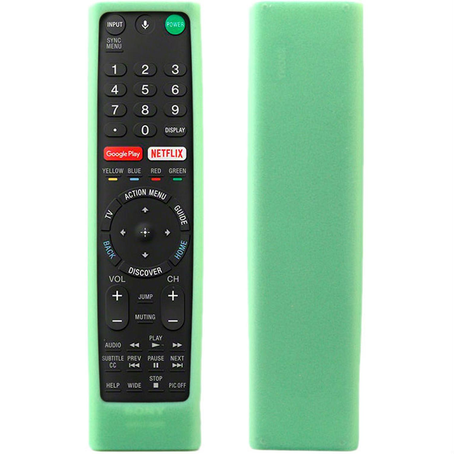 Чехол силиконовый для пульта SONY зеленый Piko TV, фото