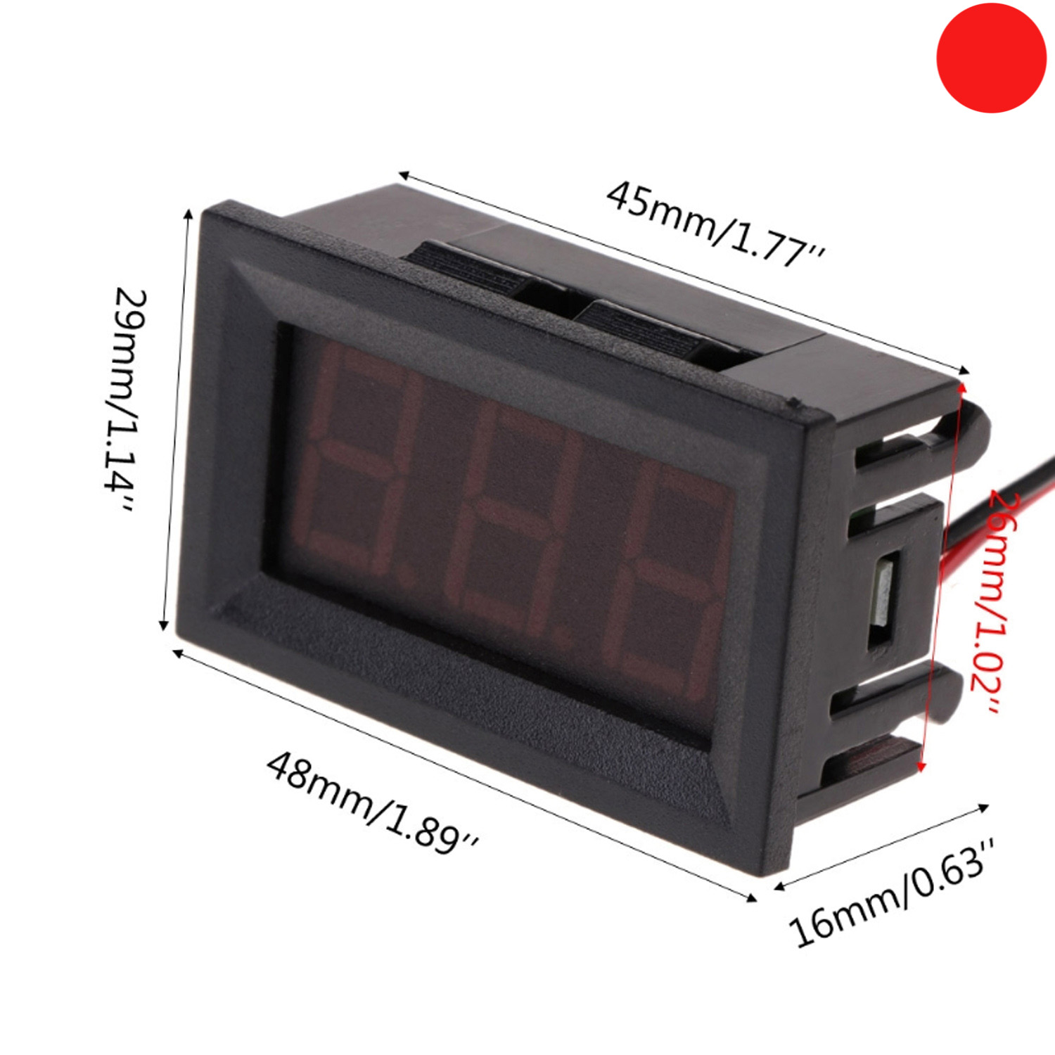 Купить Вольтметр Цифровой DC 4,5-30v 0.56 (Красный) по низкой цене