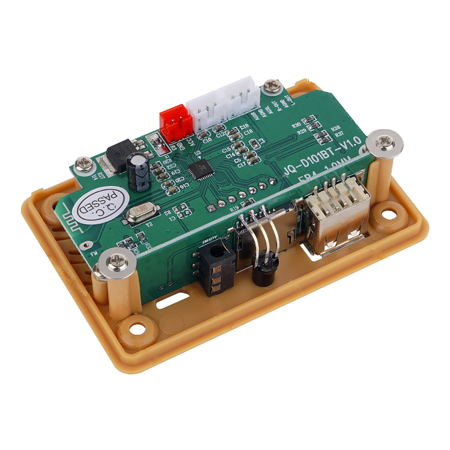 фото товара Модуль MP3-плеера JQ-D101BT, Bluetooth 5.0, FM, USB/TF/AUX, пульт ДУ, 9-12 В