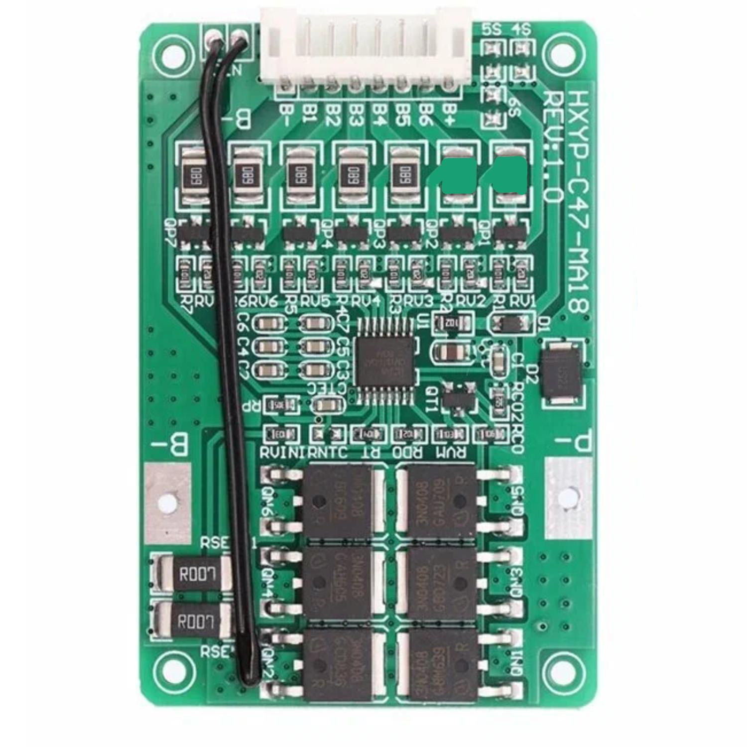 Купить Контроллер BMS 5S 20A для 5-и Li-Ion аккумуляторов с проводами по низкой цене