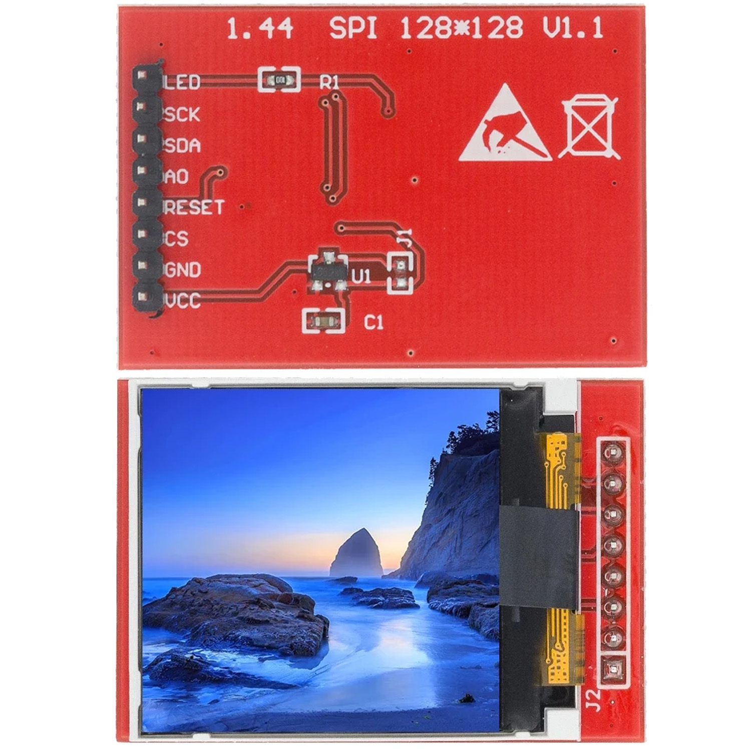 Дисплей цветной 1.44" TFT IPS LCD 128x128, фото