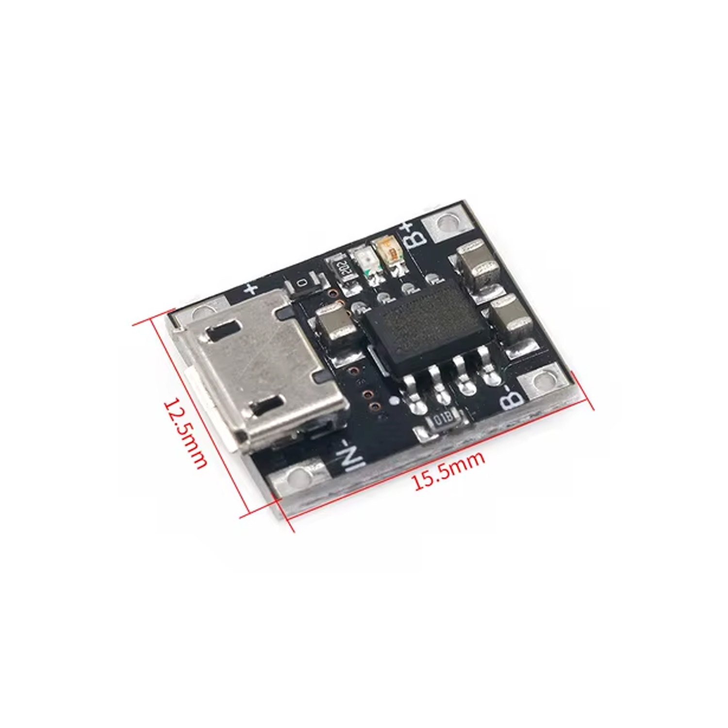 Купить Контроллер заряда для литиевых батарей TP4056 micro USB (мини версия, без защиты) по низкой цене