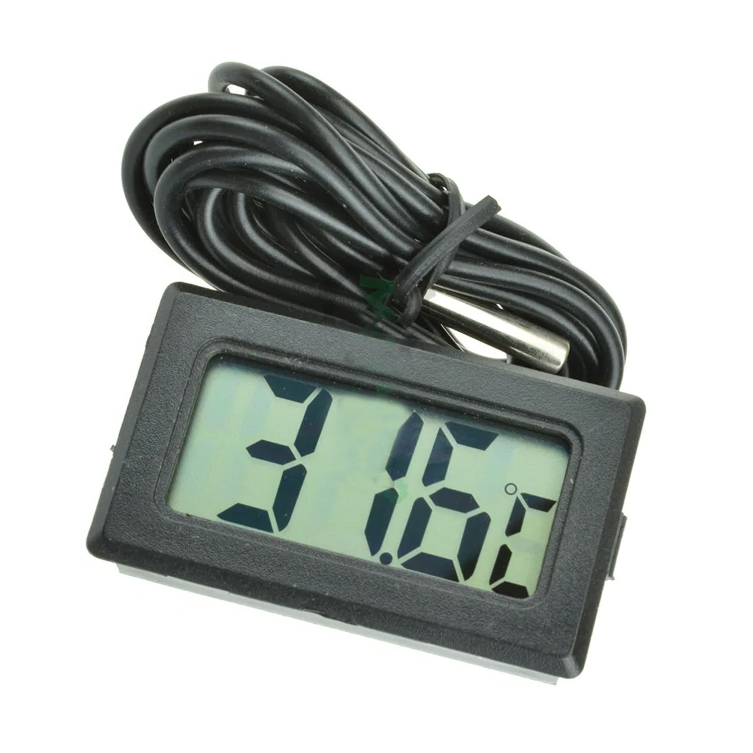 Цифровой термометр TPM-10 с выносным датчиком 2м. Черный, фото