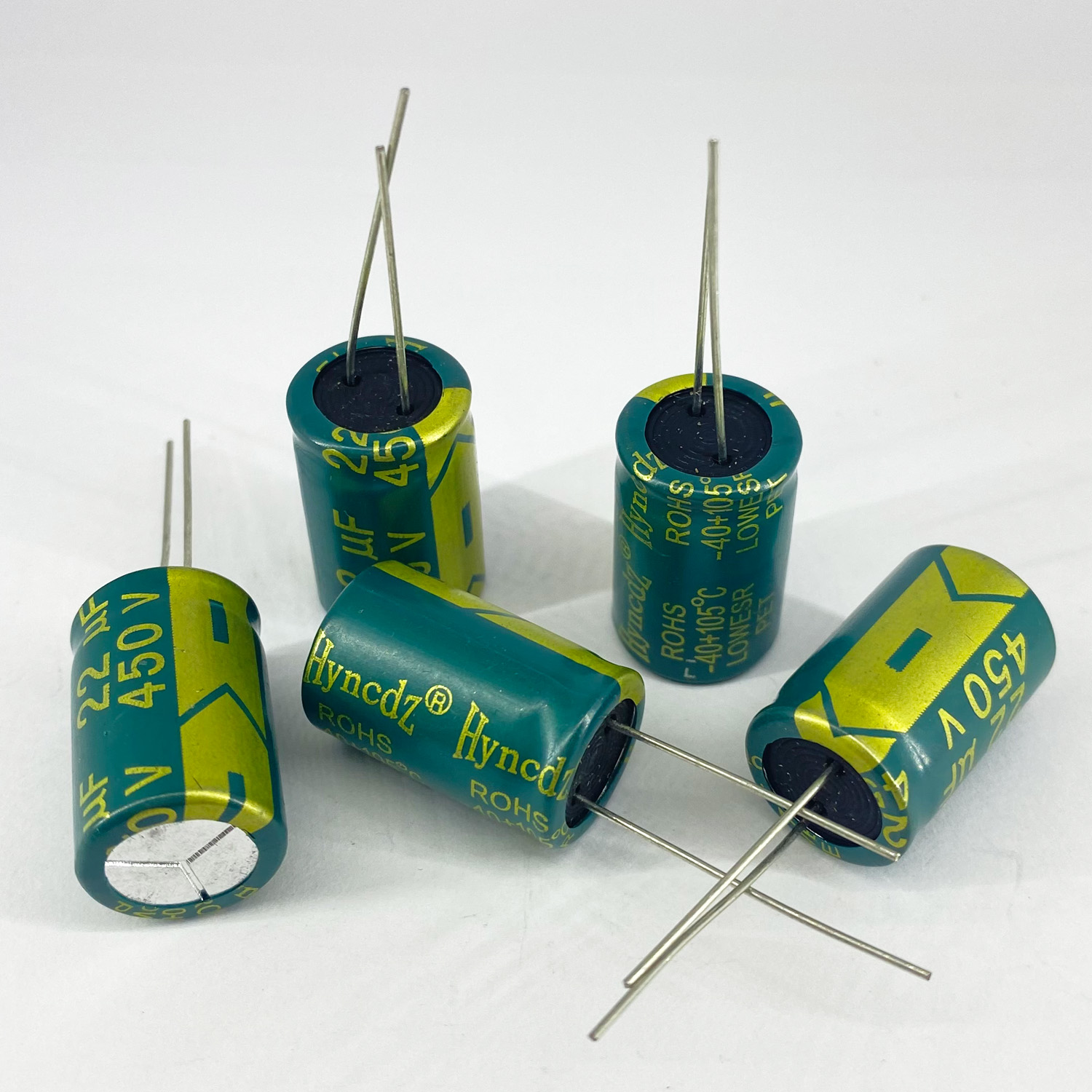 Электролитические конденсаторы 22 мкф x 450 В - 13x21 мм 105 °C Hyncdz (LOW ESR), фото
