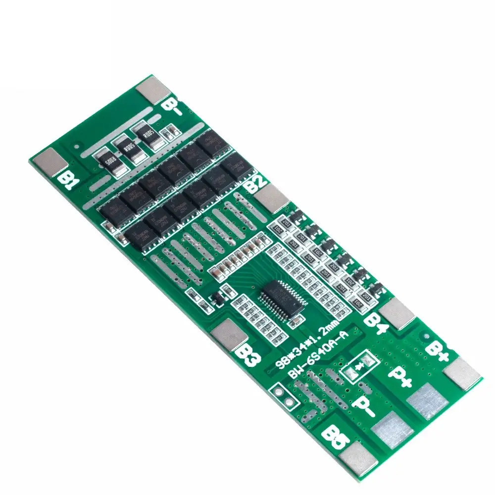 Купить Контроллер BMS 6S 40A для 6-и Li-Ion аккумуляторов по низкой цене