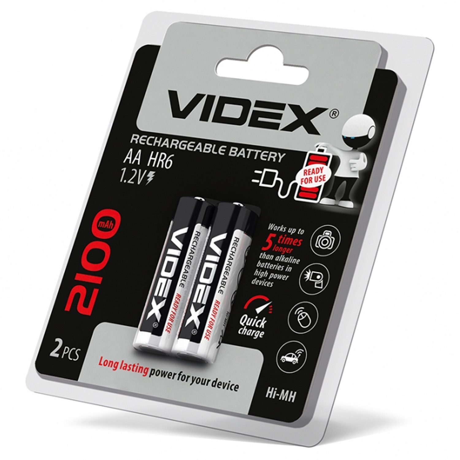 Аккумулятор VIDEX AA 1,2V 2100mA HR6, фото