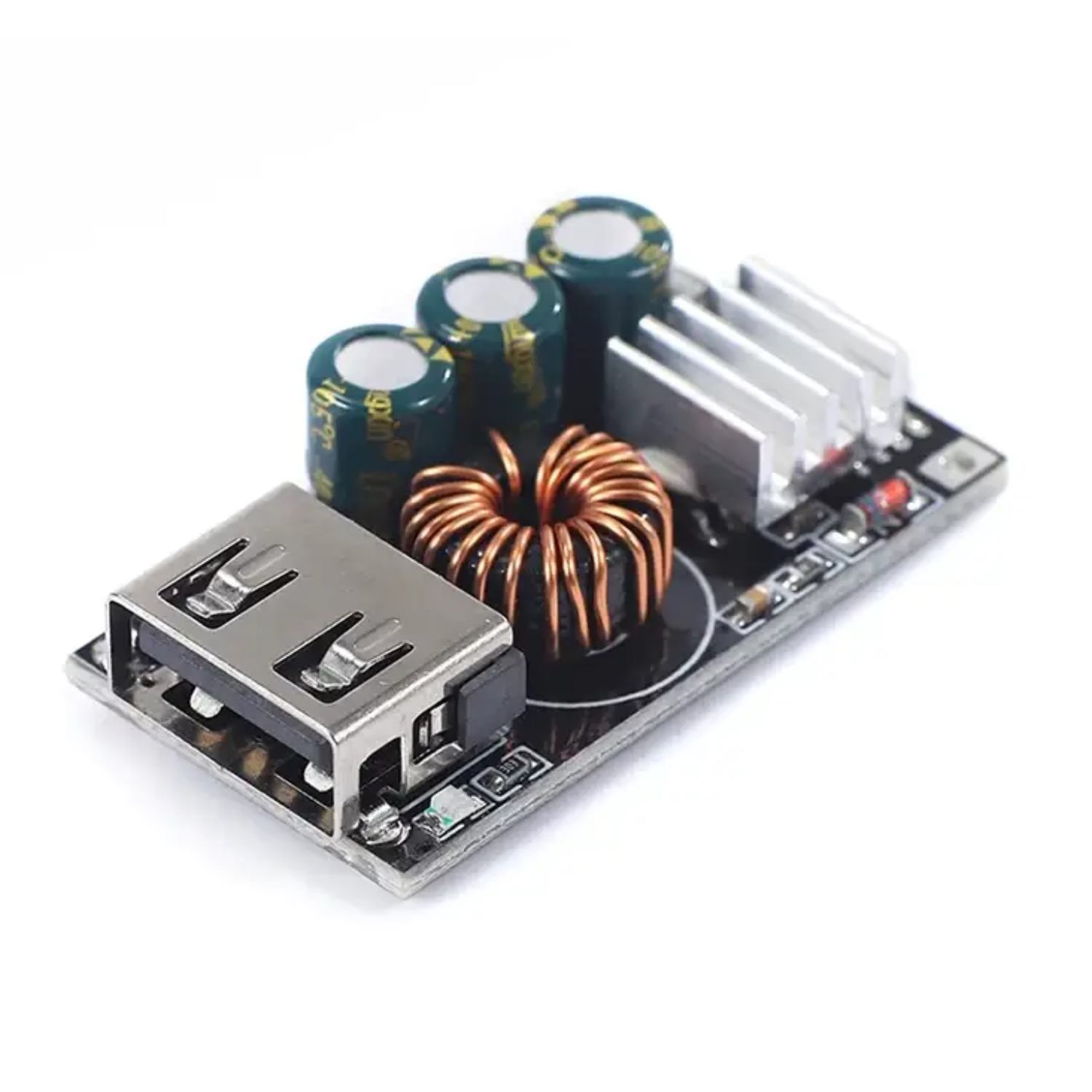 Купить Понижающий модуль для быстрой зарядки  Uвх=5-32 V ,Pвых=18/24W по низкой цене