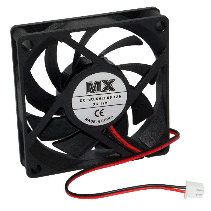 Вентилятор MX-7015 12V 2 провода 70 x 70 x 15 mm, 0.2A, фото