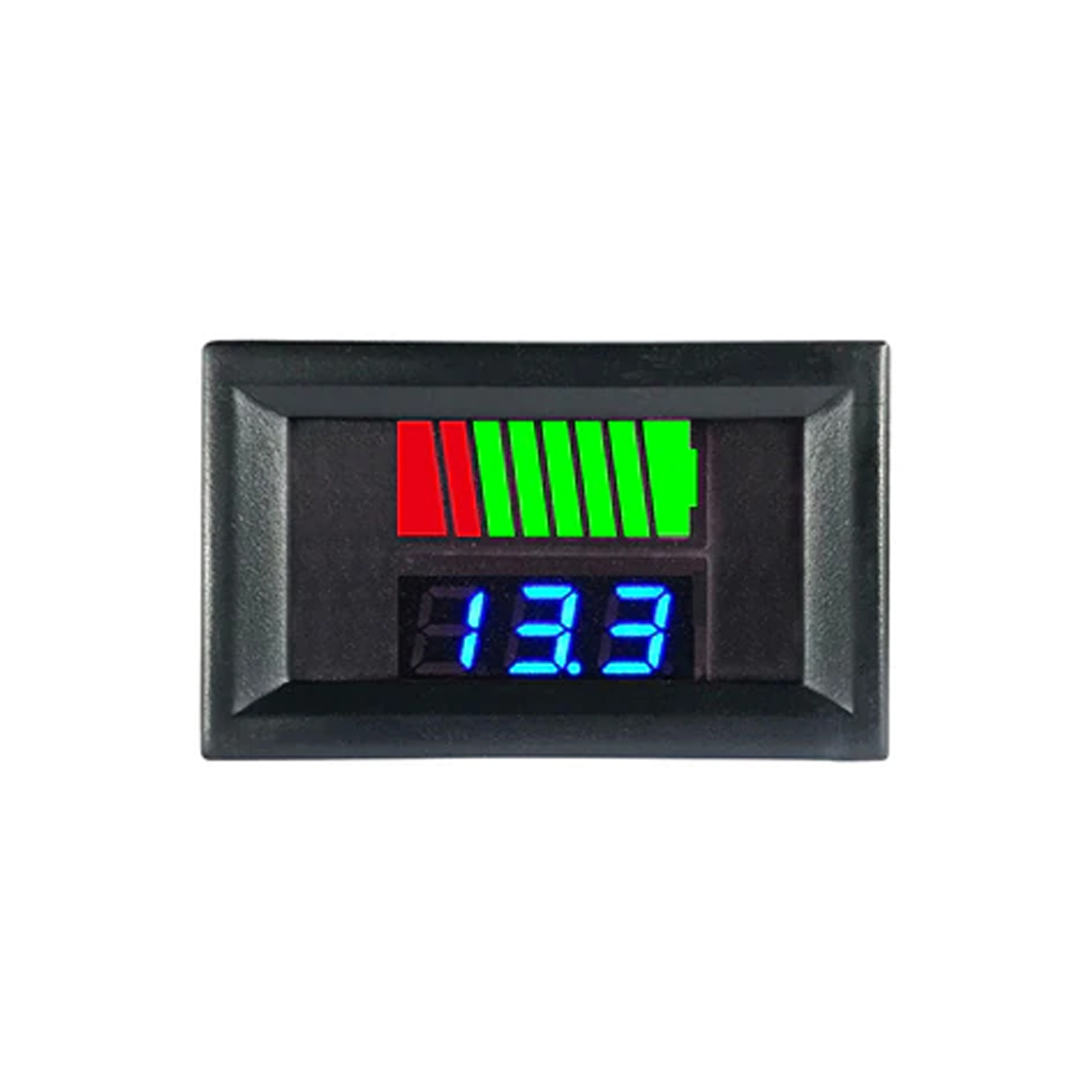 Вольтметр цифровой 6-60V с индикатором уровня емкости (синие цифры), фото