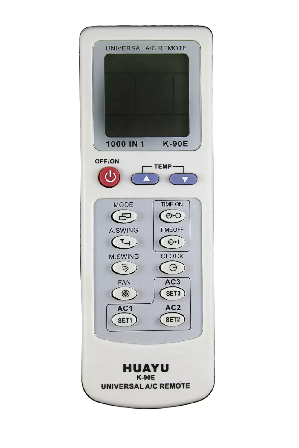Универсальный пульт для кондиционера HUAYU K-90E фото товара Универсальный пульт для кондиционера HUAYU K-90E