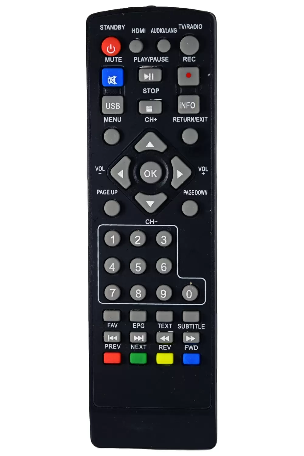 Пульт для DVB-T2 тюнера Prowest PW-2017 фото товара Пульт для DVB-T2 тюнера Prowest PW-2017