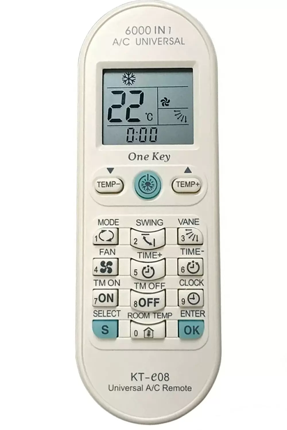 Универсальный пульт для кондиционера Qunda KT-e08 фото товара Универсальный пульт для кондиционера Qunda KT-e08