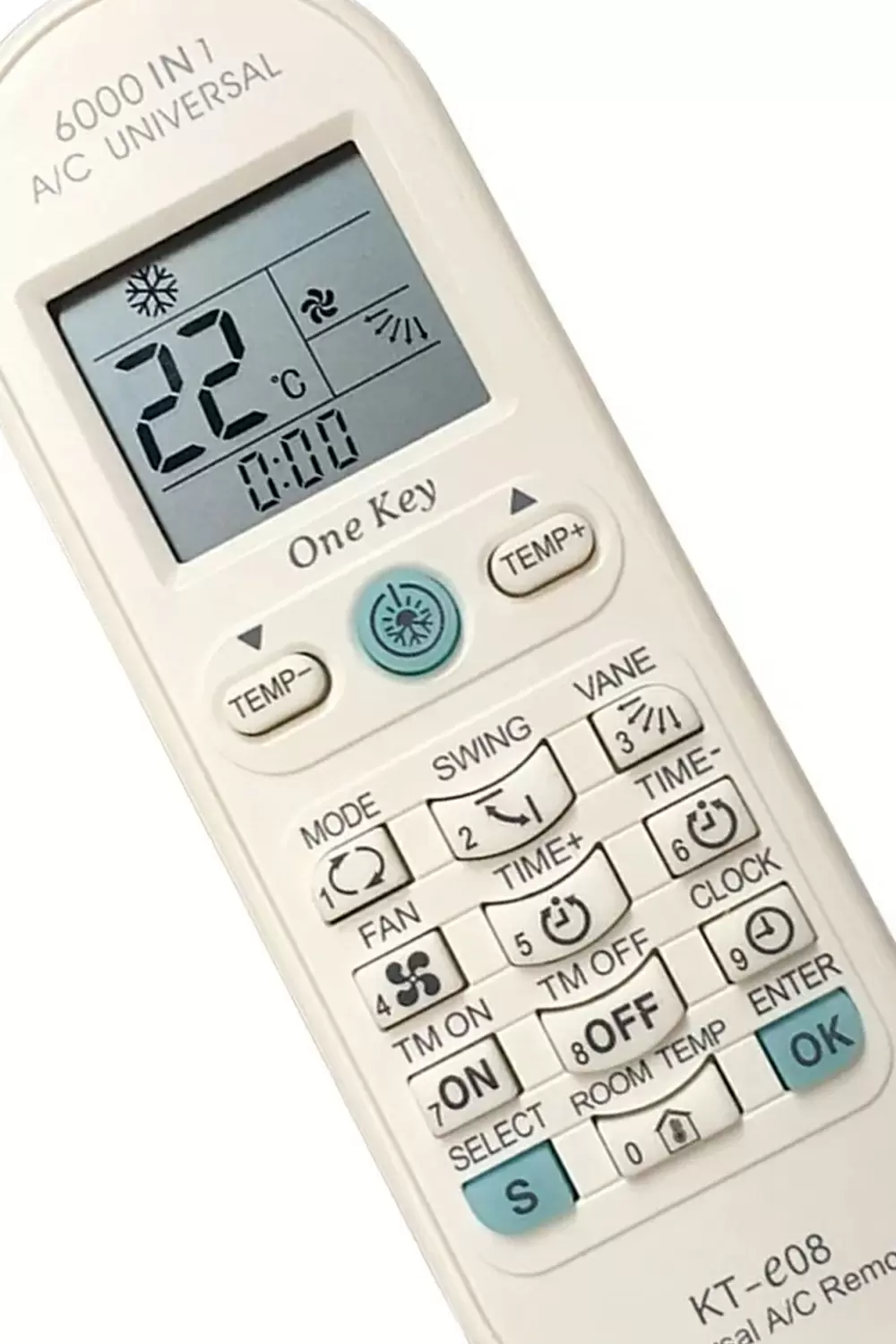 Универсальный пульт для кондиционера Qunda KT-e08 фото товара Универсальный пульт для кондиционера Qunda KT-e08