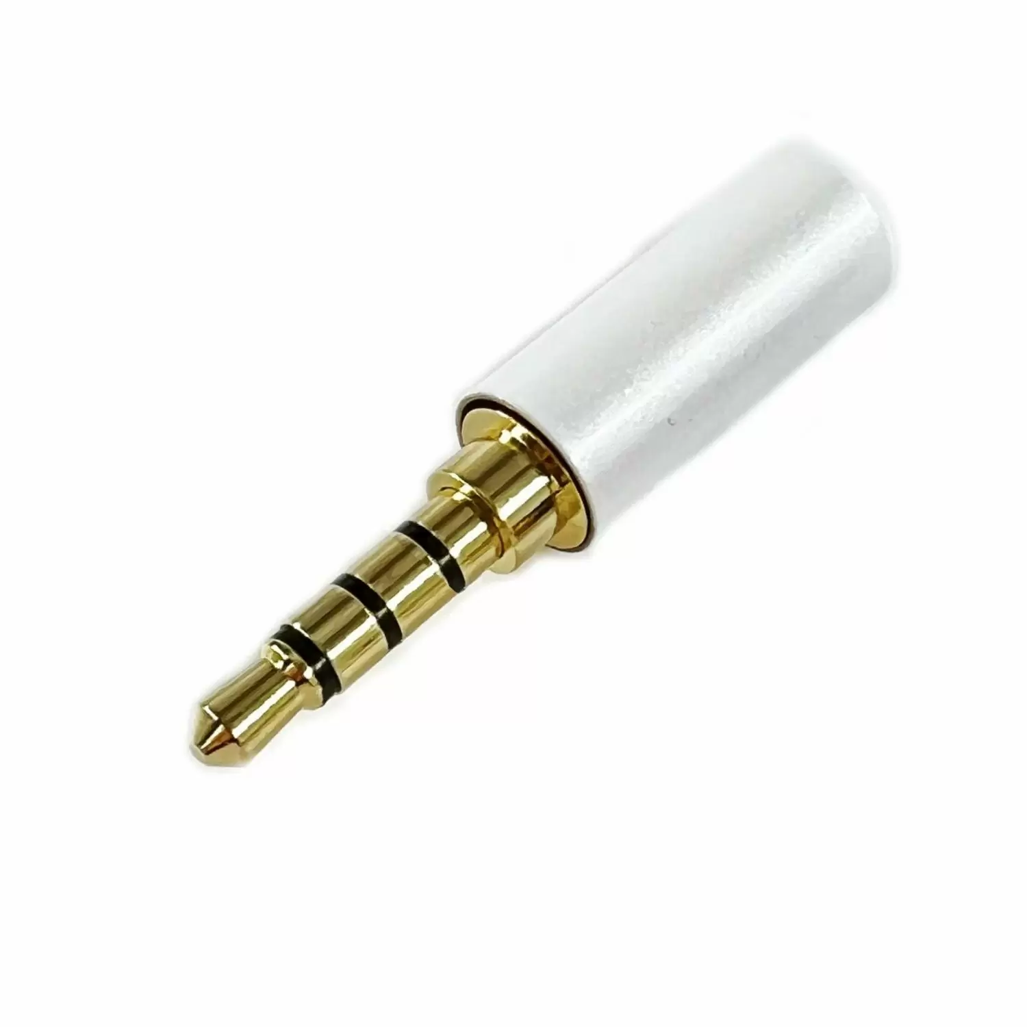 Штекер 3,5 4 контакта белый металл корпус , позолоченные контакты Купить Штекер 3,5 4 контакта белый металл корпус , позолоченные контакты по низкой цене