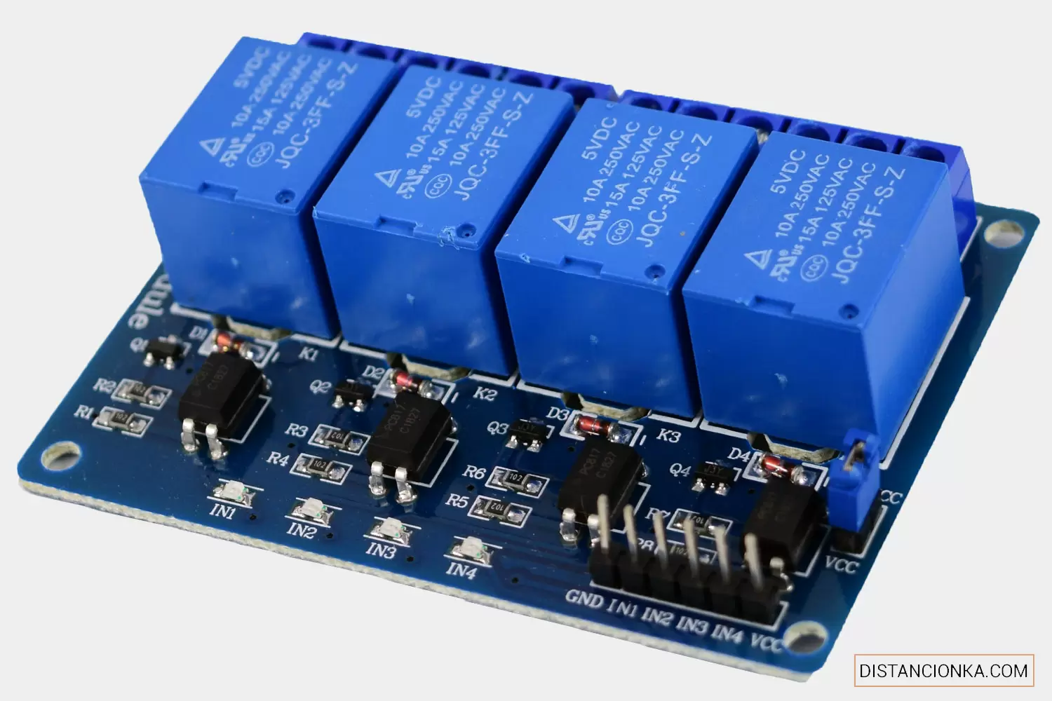 Модуль 4 реле 5V Купить Модуль 4 реле 5V по низкой цене