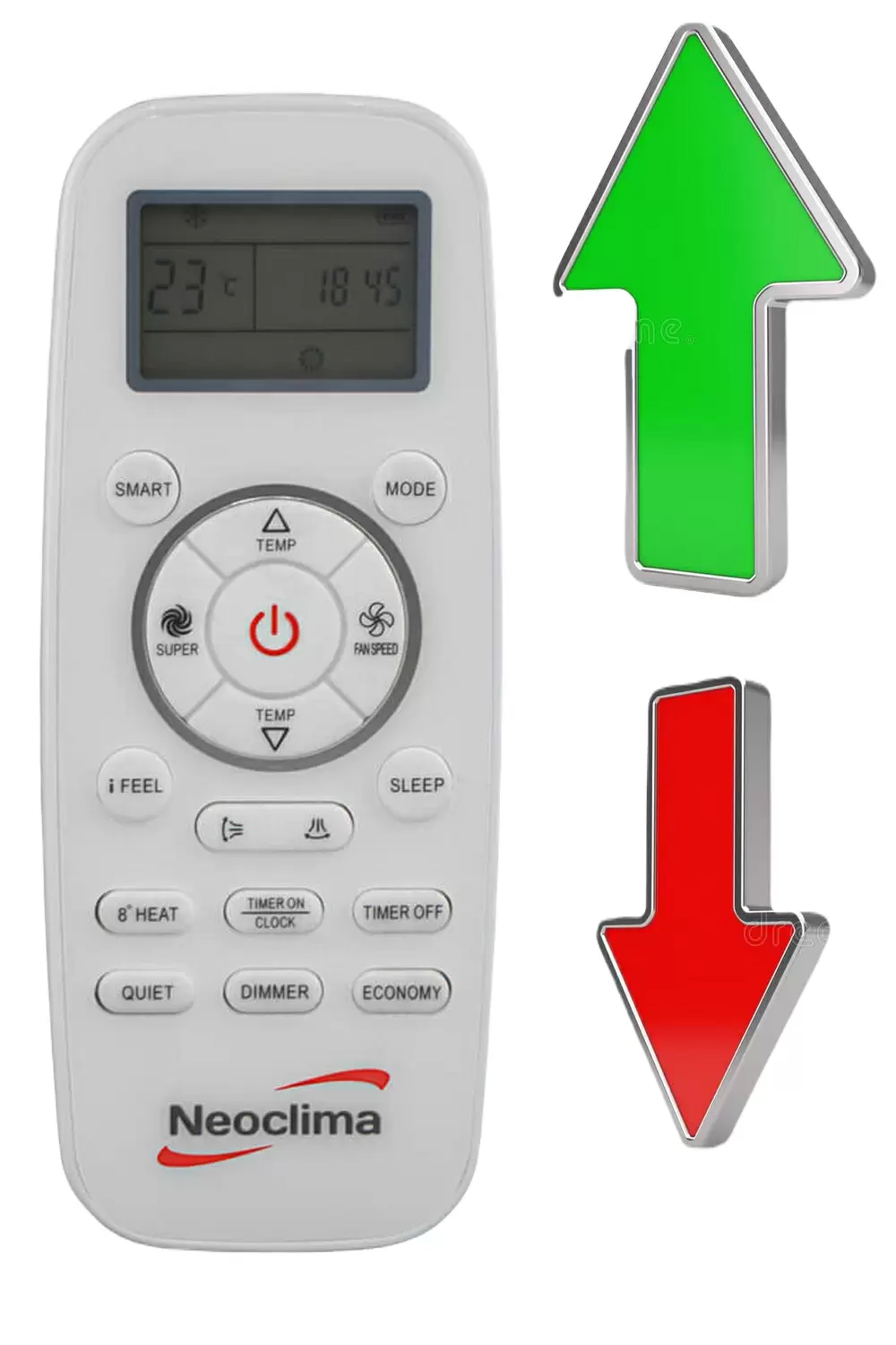 Пульт для кондиционера Neoclima NU-09EHBIw фото товара Пульт для кондиционера Neoclima NU-09EHBIw