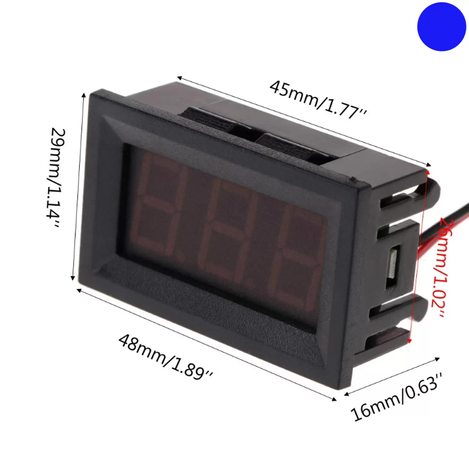 Вольтметр Цифровой DC 4,5-30v 0.56 (Синий) фото товара Вольтметр Цифровой DC 4,5-30v 0.56 (Синий)
